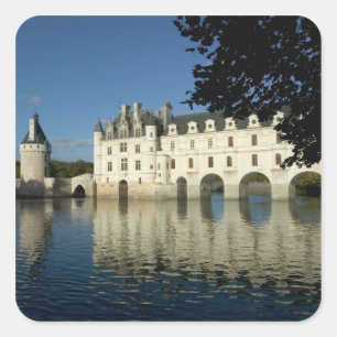 Sticker Carré Château de Chenonceau, fleuve Cher, Loir-et-Cher,