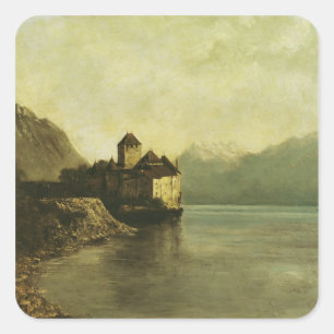 Sticker Carré Château de Chillon, 1874