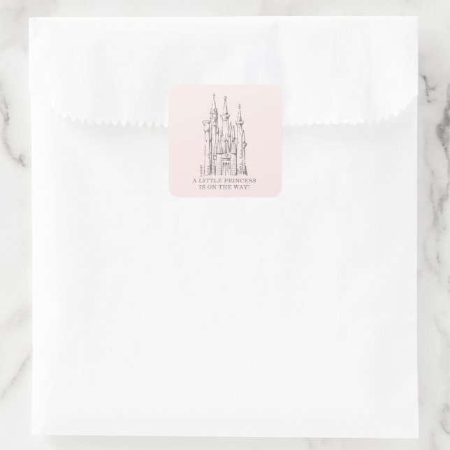 Sticker Carré Château Disney Princess | Baby shower Fairytale (Sac)