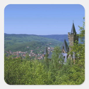 Sticker Carré Château, Wernigerode, Saxe-Anhalt, Allemagne