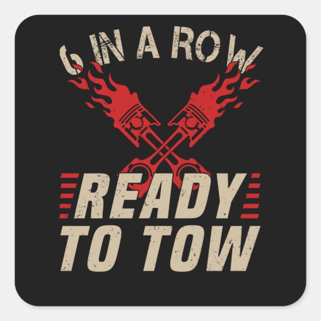 Sticker Carré Chauffeur de camion Chauffeur de camionnette (Devant)