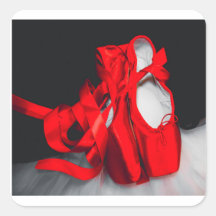 Chaussure à pointe de ballet rouge paire, avec tut