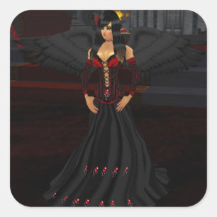 Sticker Carré Chaussures d'angle de Dark Goth