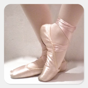 Sticker Carré Chaussures en Ballon Rose