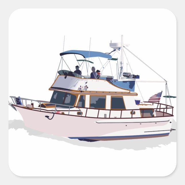 STICKER CARRÉ CHB DIESEL TRAWLER (Devant)