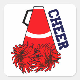 Sticker Carré Cheer Megaphone
