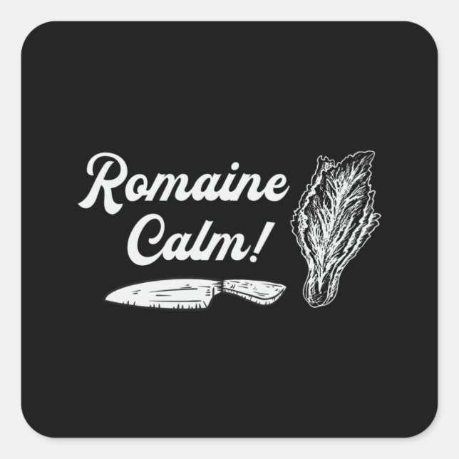 Sticker Carré Chef Cuisine Cuisine Cuisine Romaine Calme Cadeau (Devant)