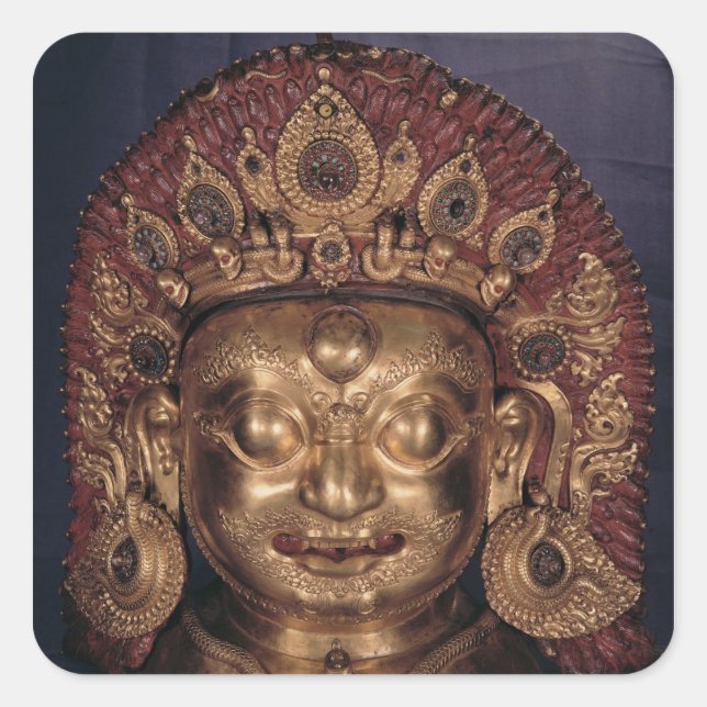Sticker Carré Chef de Bhairava, fin 17ème siècle (Devant)