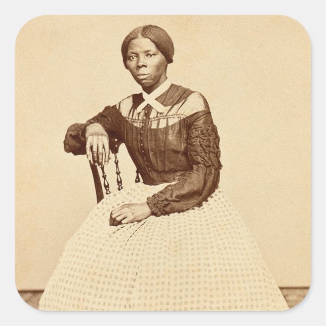 Sticker Carré Chemin de fer abolitionniste Harriet Tubman (Devant)