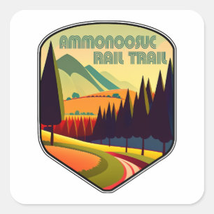 Sticker Carré Chemin de fer Ammonoosuc New Hampshire Coloris