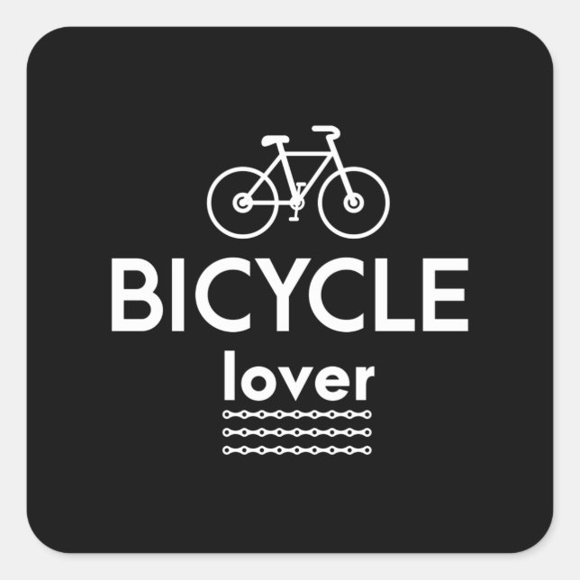Sticker Carré Chemise à bicyclette pour Cyclogiste Lover vélo MT (Devant)
