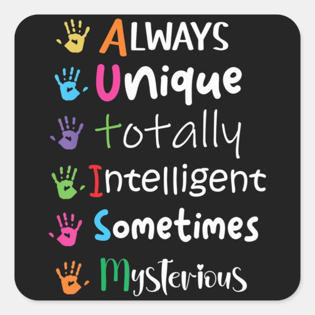 Sticker Carré Chemise Kindness sensibilisation sur l'autisme tou (Devant)