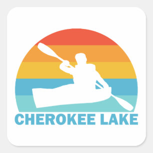 Sticker Carré Cherokee Lake Tennessee Kayak