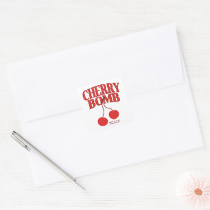Sticker Carré Cherry Bomb Rétro