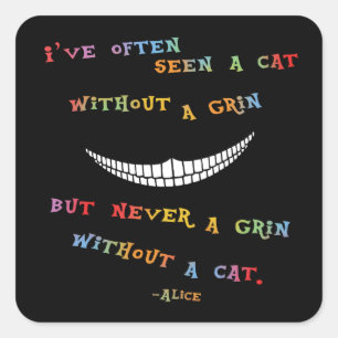 Sticker Carré Cheshire Grin IV