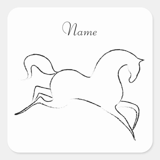 Sticker Carré Cheval sauvage Thunder_Cove (Devant)