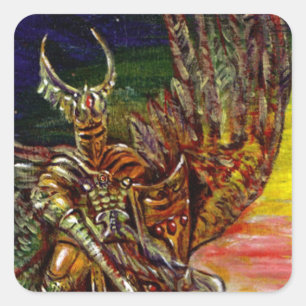 Sticker Carré Chevalier foncé