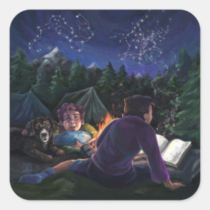 Sticker Carré Chevaliers d'été