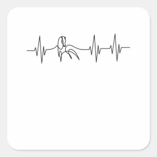 Sticker Carré Chevaux Heartbeat Rider Pulse Ponny