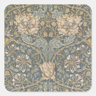 Sticker Carré Chèvrefeuille par William Morris, Art floral vinta