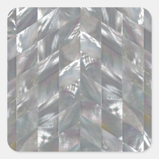 Sticker Carré Chevron Mère de Pearl (Devant)