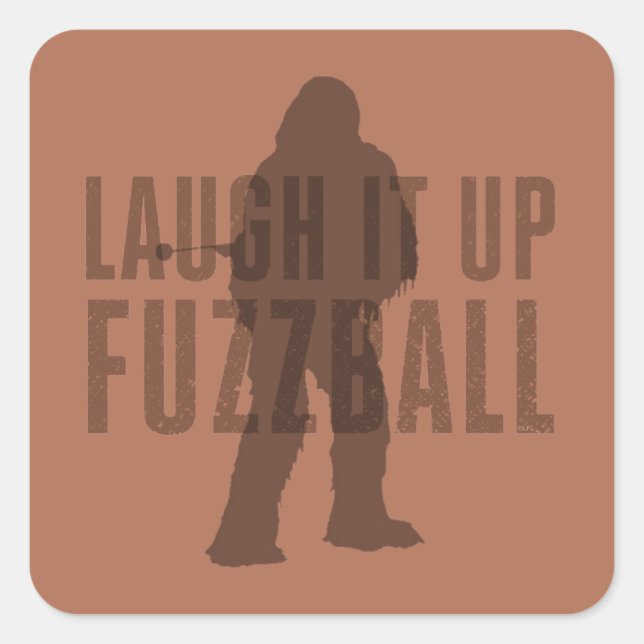 Sticker Carré Chewbacca - Rire Le Fuzzball (Devant)