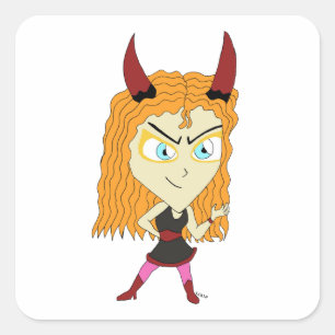 Sticker Carré chibi