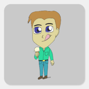 Sticker Carré chibi