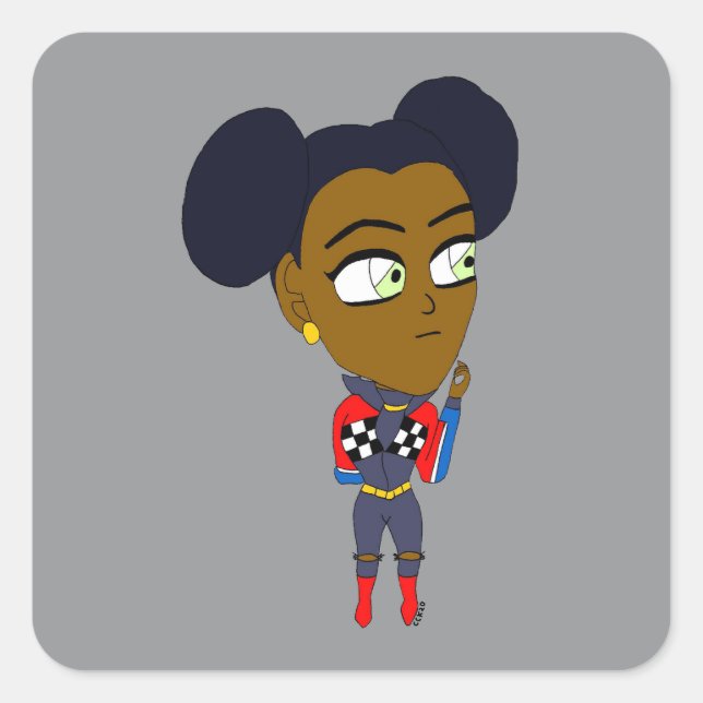 Sticker Carré chibi (Devant)