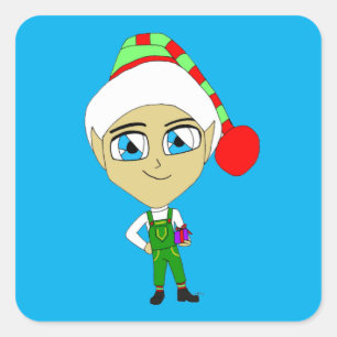 Sticker Carré chibi elf