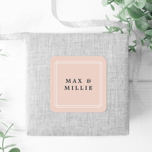 Sticker Carré Chic Blush | Boutique (Créateur téléchargé)