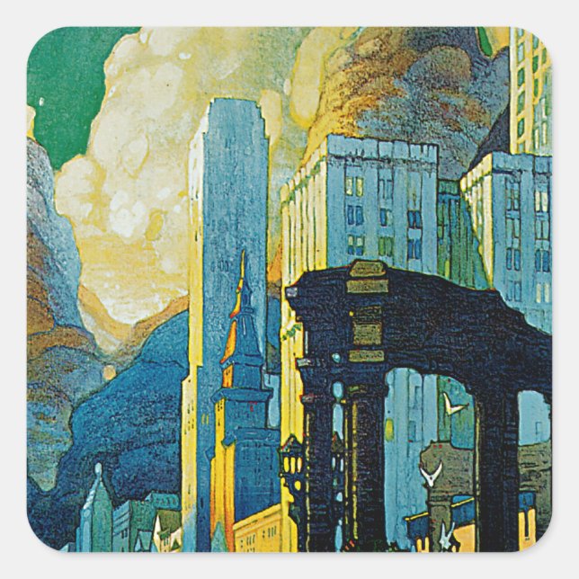 Sticker Carré Chicago (Devant)