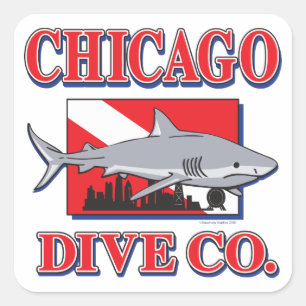 Sticker Carré Chicago Dive