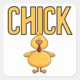 Sticker Carré Chick