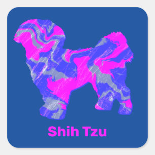 Sticker Carré Chien Chien Chien Chien Chien Chien Chien Chien Ch