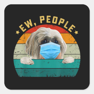 Sticker Carré Chien Chien Chien Chien Chien Chien Chien Maigre P