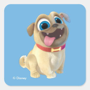 Sticker Carré Chien Chien Pal   Rolly