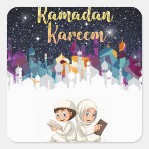 Sticker Carré Chiffre Ramadan