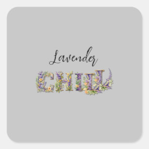 Sticker Carré Chill de lavande
