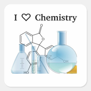 Sticker Carré Chimie de l'équipement de laboratoire