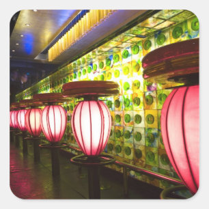 Sticker Carré Chine, Shanghai. Bar dans le bar Xin Tian Di