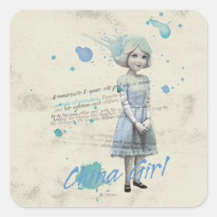 Sticker Carré Chinoise fille 2