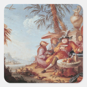 Sticker Carré Chinoiserie