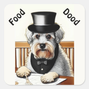 Sticker Carré Chiot Goldendoodle Mignon