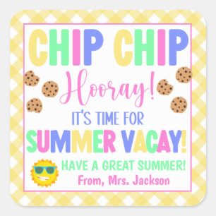 Sticker Carré Chip Chip Hooray Il est temps pour le traitement V