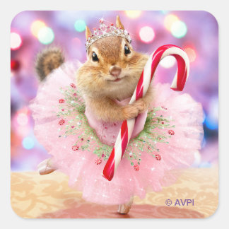 Sticker Carré Chipmunk Plum Fairy