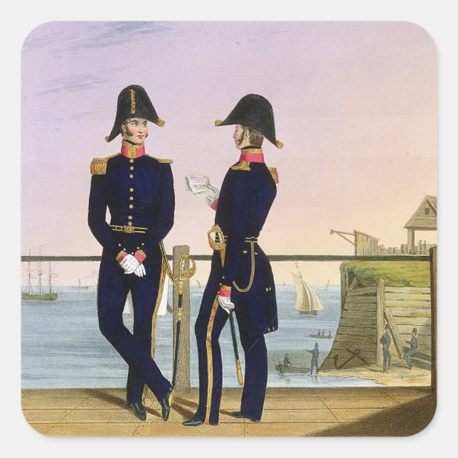 Sticker Carré Chirurgiens, plaque 6 de 'Costume de la Marine Roy (Devant)