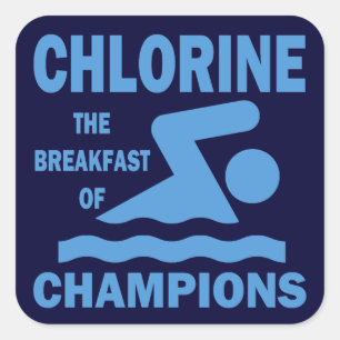 Sticker Carré Chlorine Le petit déjeuner des champions