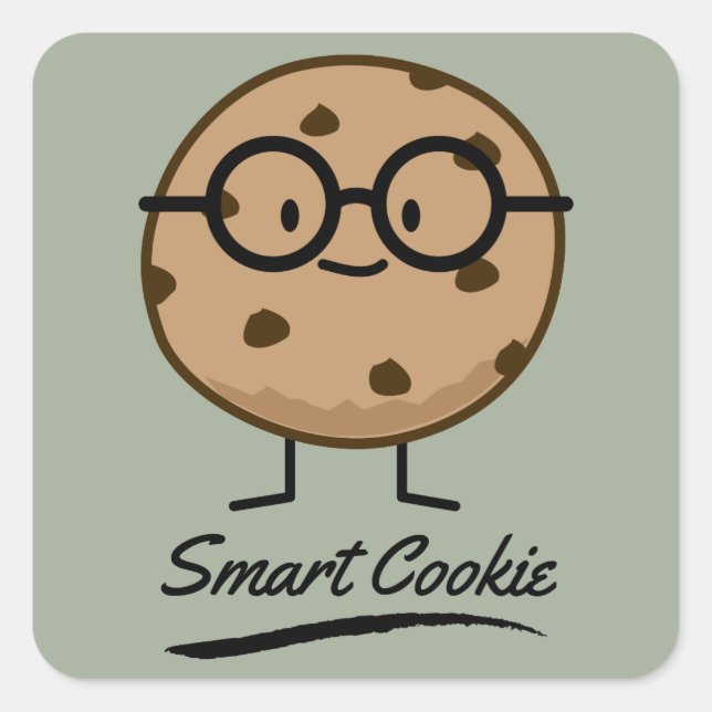 Sticker Carré Chocolat Cookie Smart Cookies (Devant)