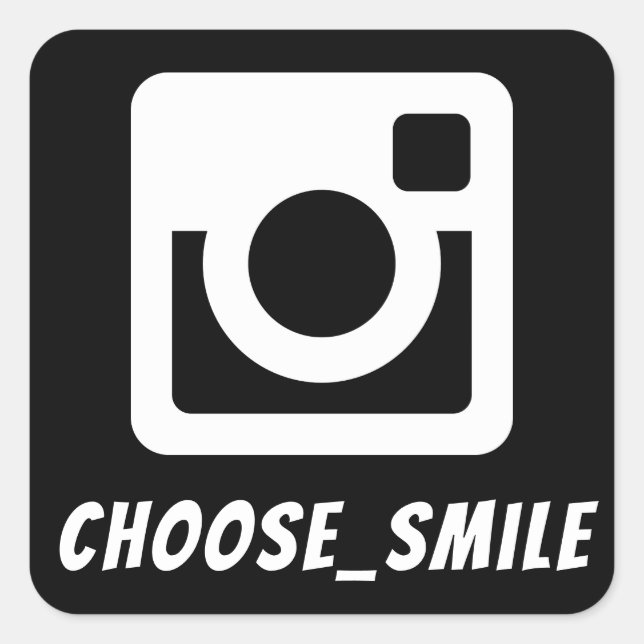Sticker Carré choisir smile insta (Devant)